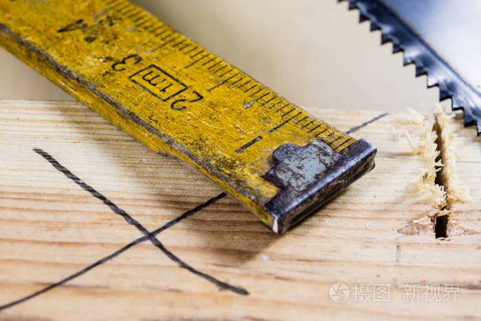 木工车间测量工具钢卷尺